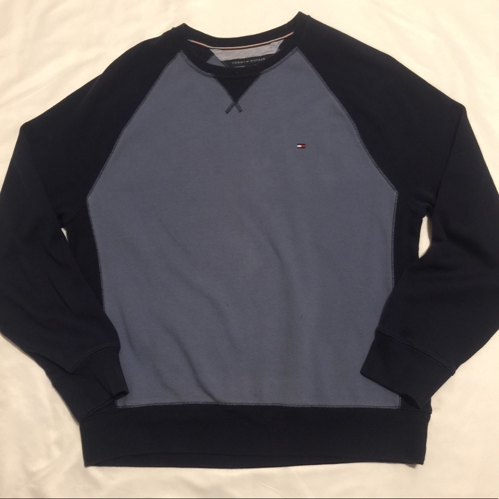 TOMMY HILFIGER DENIM Crewneck Blue Jumper Men Sz L